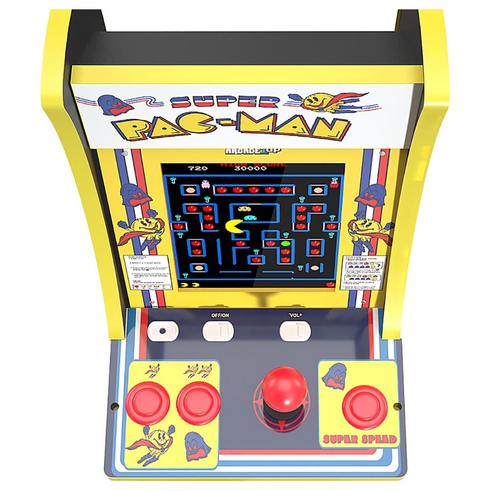 Arcade1Up - Super Pac-Man Counter Cades W/ Marquee