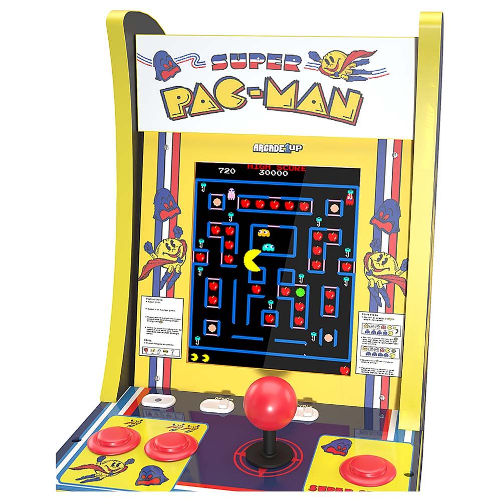 Arcade1Up - Super Pac-Man Counter Cades W/ Marquee