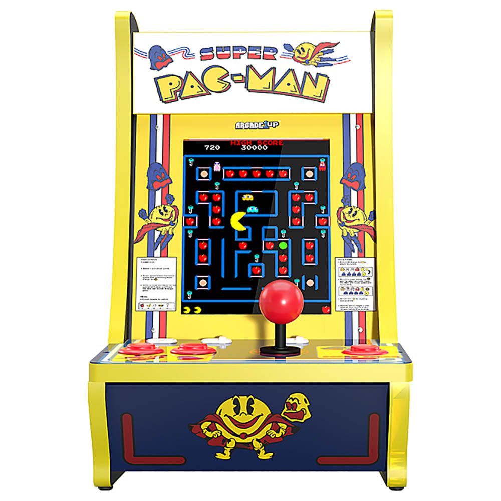 Arcade1Up - Super Pac-Man Counter Cades W/ Marquee