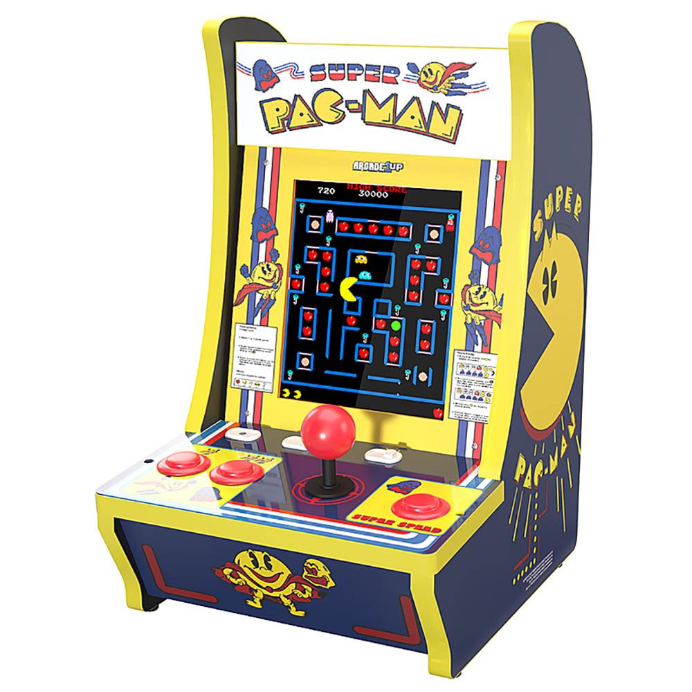 Arcade1Up - Super Pac-Man Counter Cades W/ Marquee