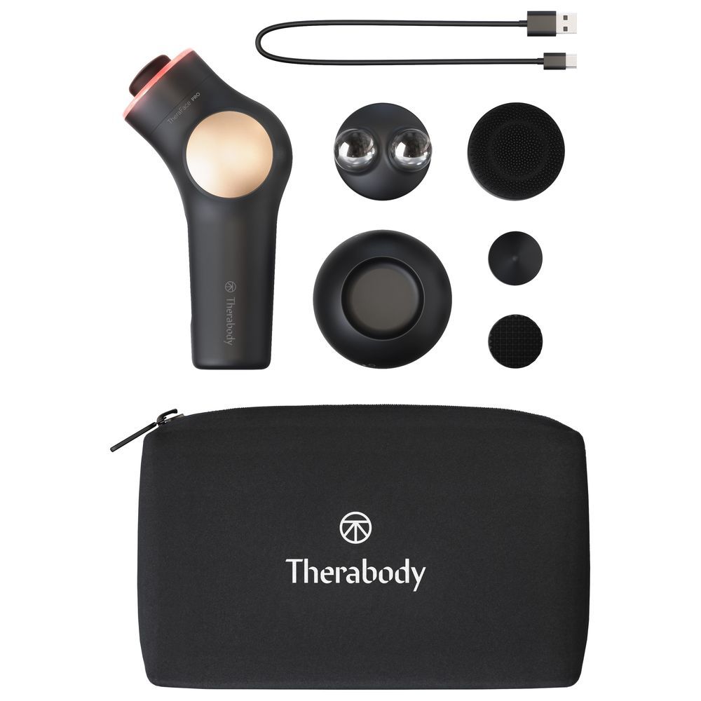 Therabody - TheraFace PRO Massage Device W/ Gel - Black