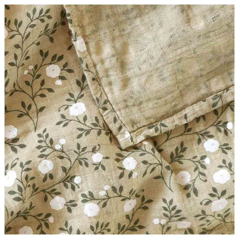 A little Lovely Company - Muslin Cloth Blossom XL - Dark Sage