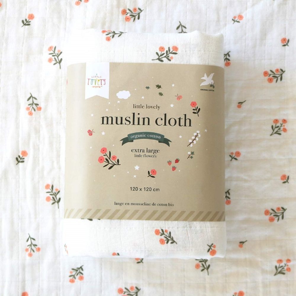 A little Lovely Company - Muslin Cloth Little Flowers XL