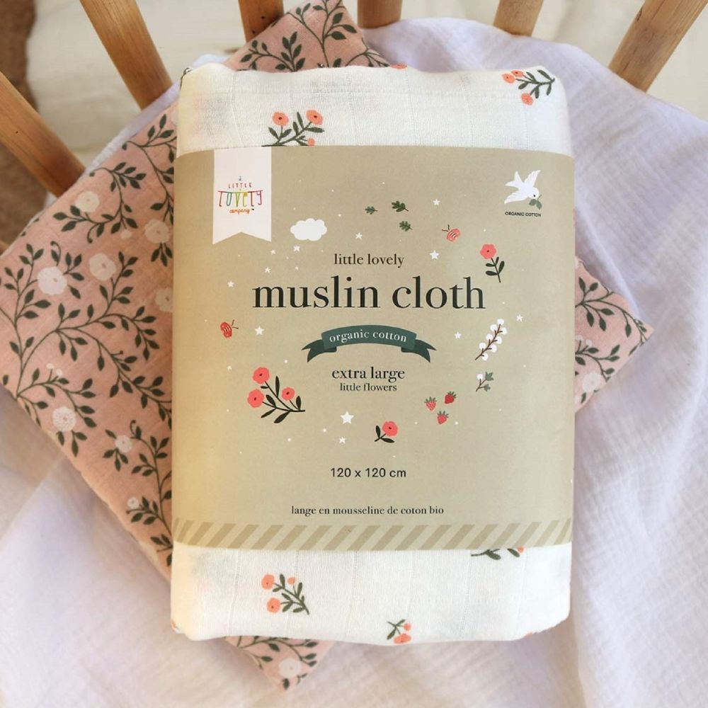 A little Lovely Company - Muslin Cloth Little Flowers XL