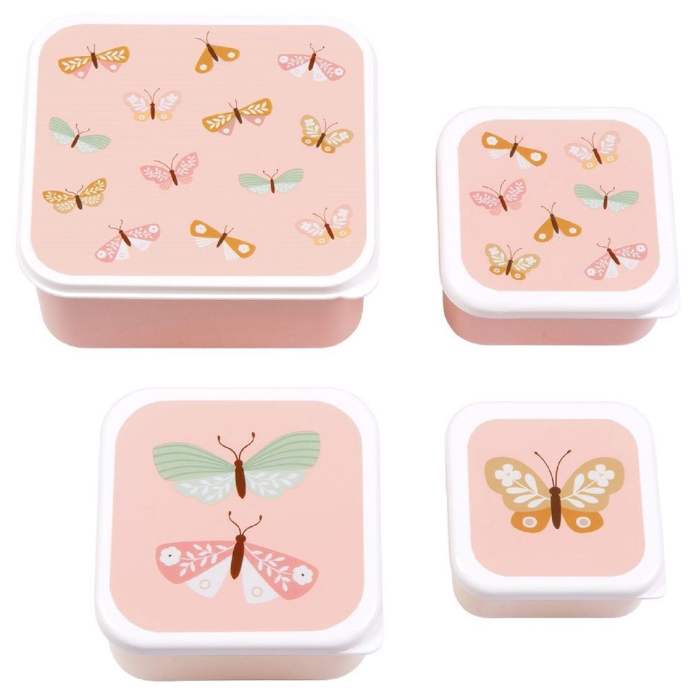 A little Lovely Company - Lunch & Snack Box Set - Butterflies