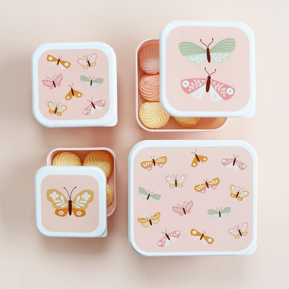 A little Lovely Company - Lunch & Snack Box Set - Butterflies