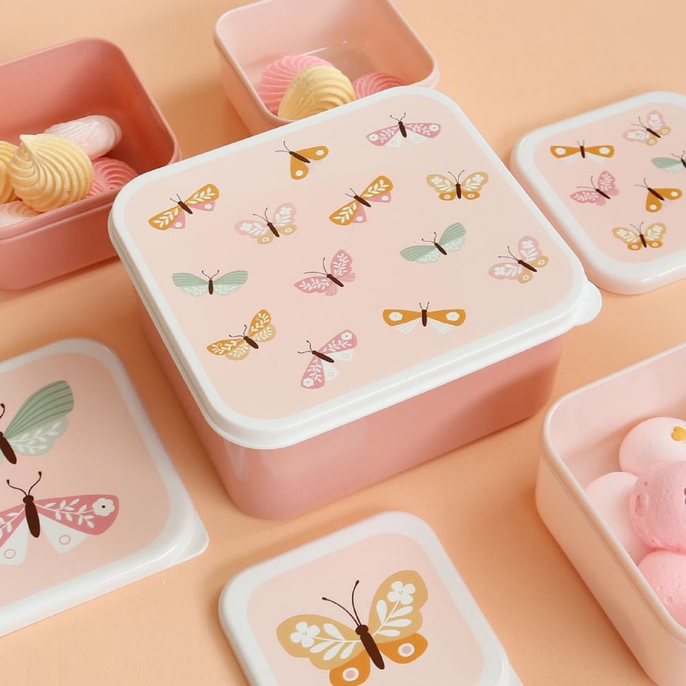 A little Lovely Company - Lunch & Snack Box Set - Butterflies