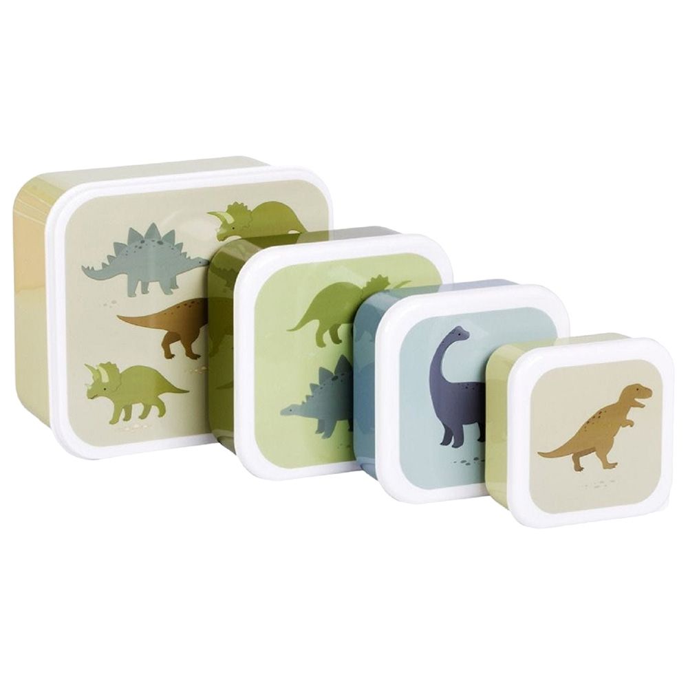 A little Lovely Company - Lunch and Snack Box Set - Dinosaurs