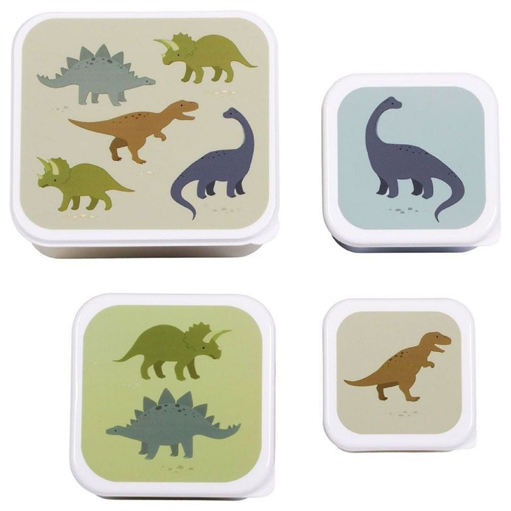 A little Lovely Company - Lunch and Snack Box Set - Dinosaurs