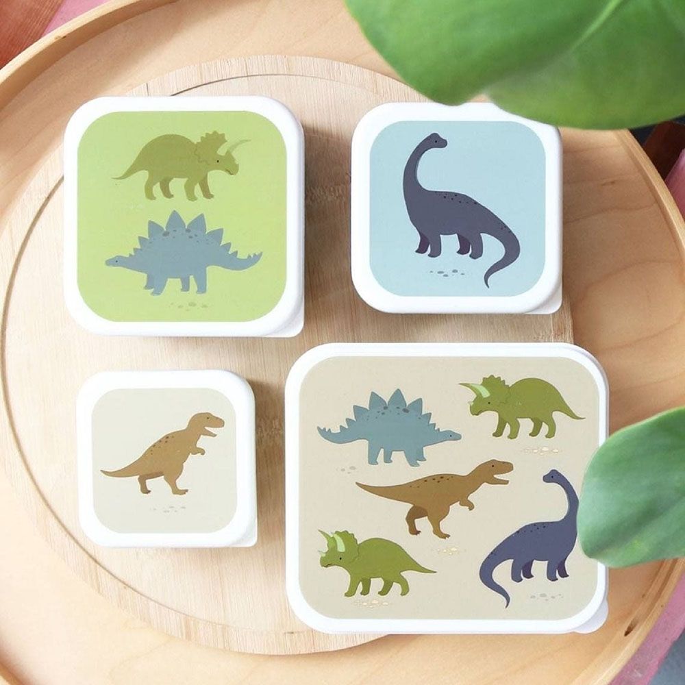 A little Lovely Company - Lunch and Snack Box Set - Dinosaurs