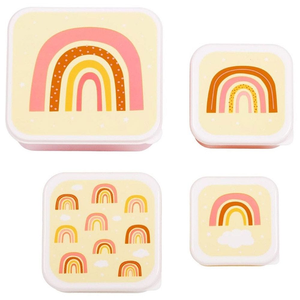 A little Lovely Company - Lunch and Snack Box Set - Rainbows