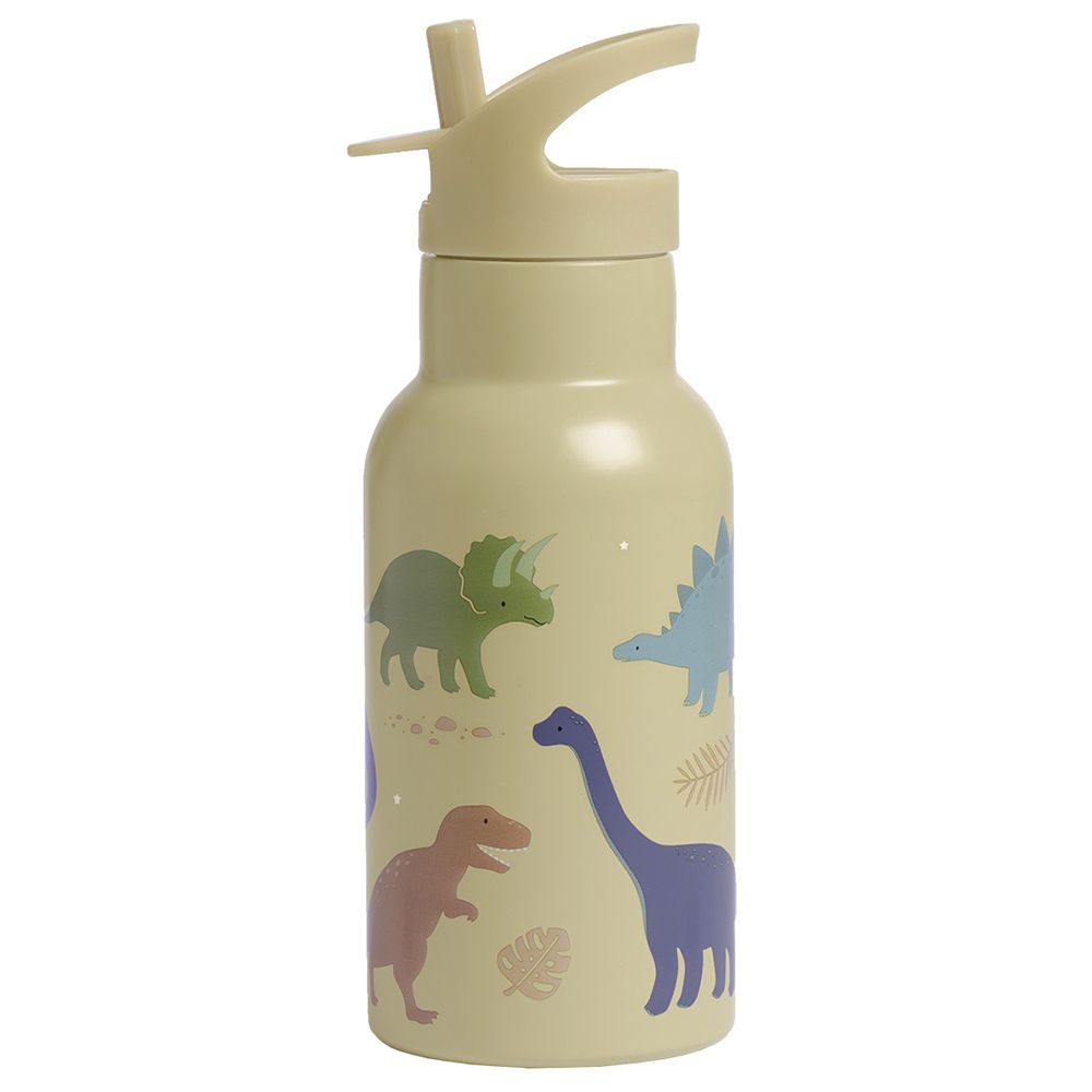 A Little Lovely Company - Stainless Steel Bottle - Dinosaurs - 350ml