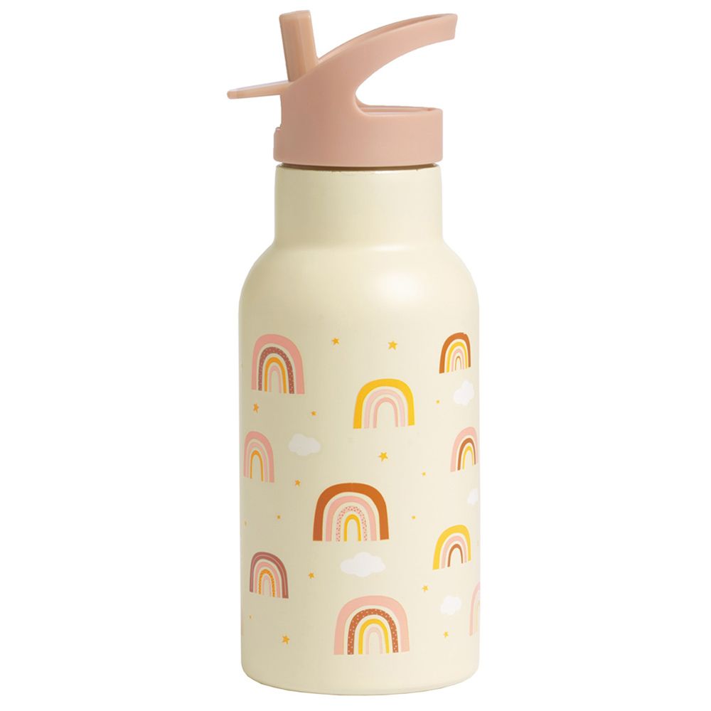 A Little Lovely Company - Stainless Steel Bottle - Rainbows - 350ml