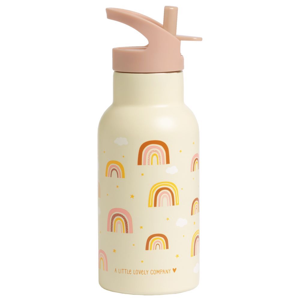 A Little Lovely Company - Stainless Steel Bottle - Rainbows - 350ml