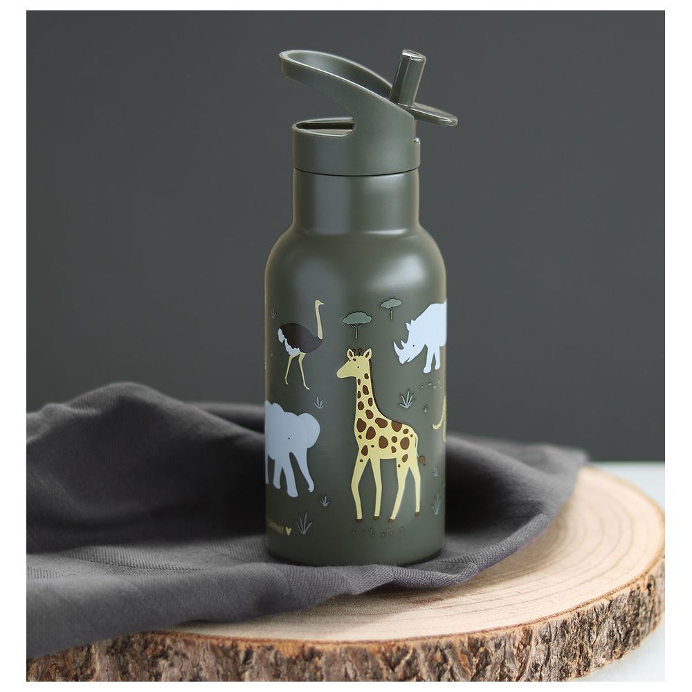 A Little Lovely Company - Stainless Steel Bottle - Savanna - 350ml