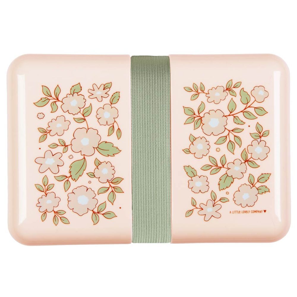 A Little Lovely Company - 1 Compartment Lunch Box - Blossoms Pink