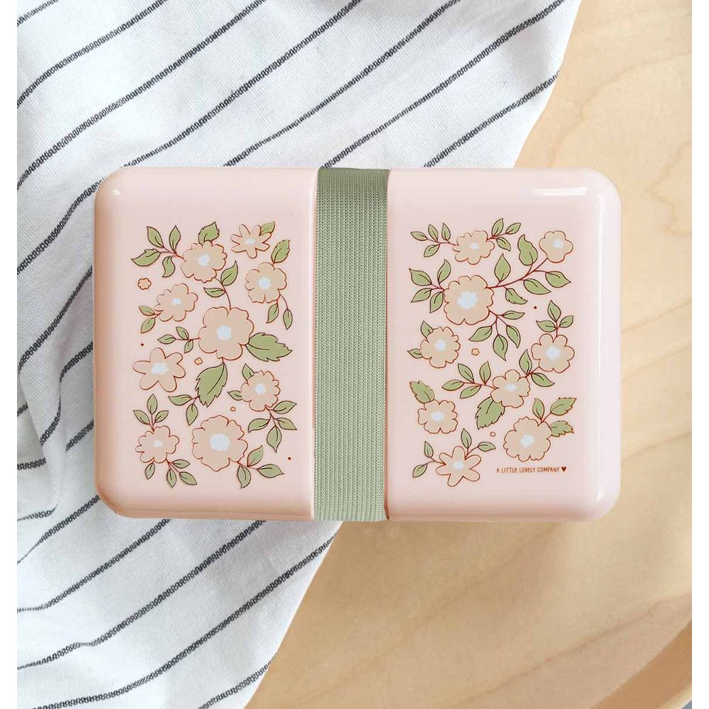 A Little Lovely Company - 1 Compartment Lunch Box - Blossoms Pink