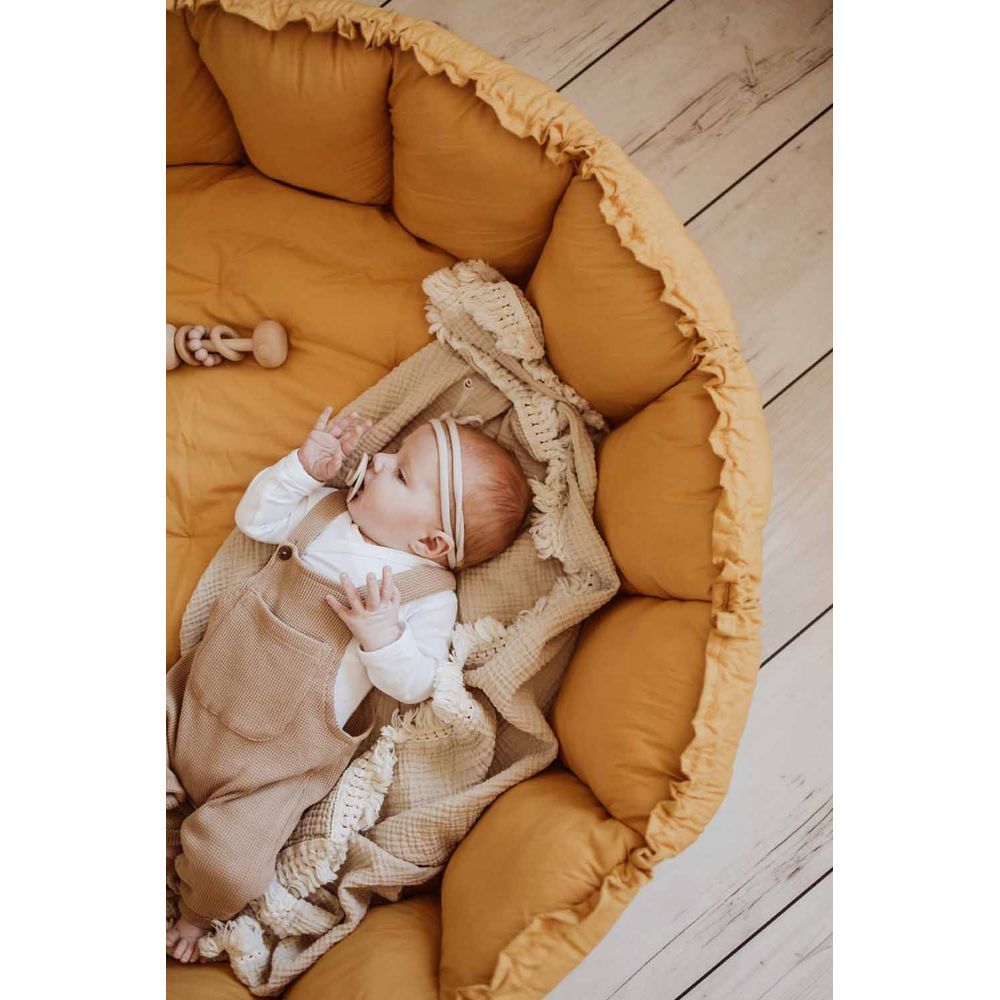 Play & Go - Bloom Organic Playmat & Storage Bag - Mustard Chai Tea