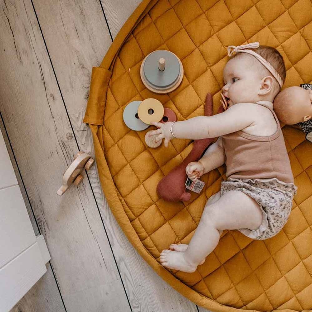 Play & Go - Playmat & Storage Bag - Organic Mustard Chai Tea