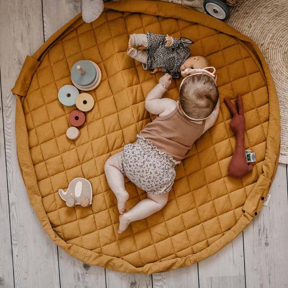 Play & Go - Playmat & Storage Bag - Organic Mustard Chai Tea