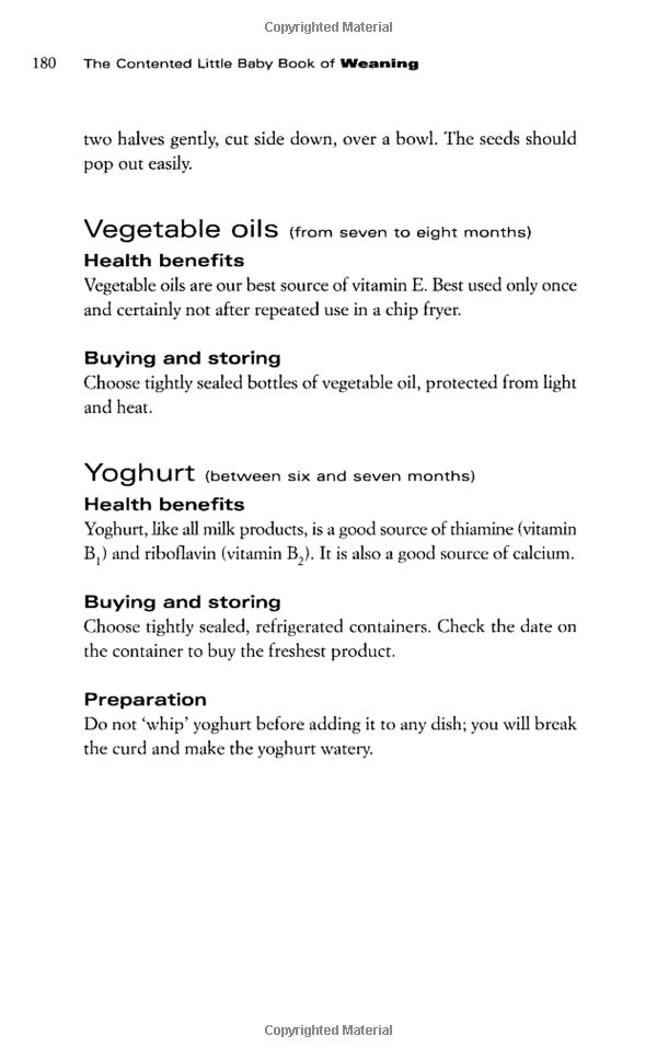 The Contented Little Baby Book Of Weaning