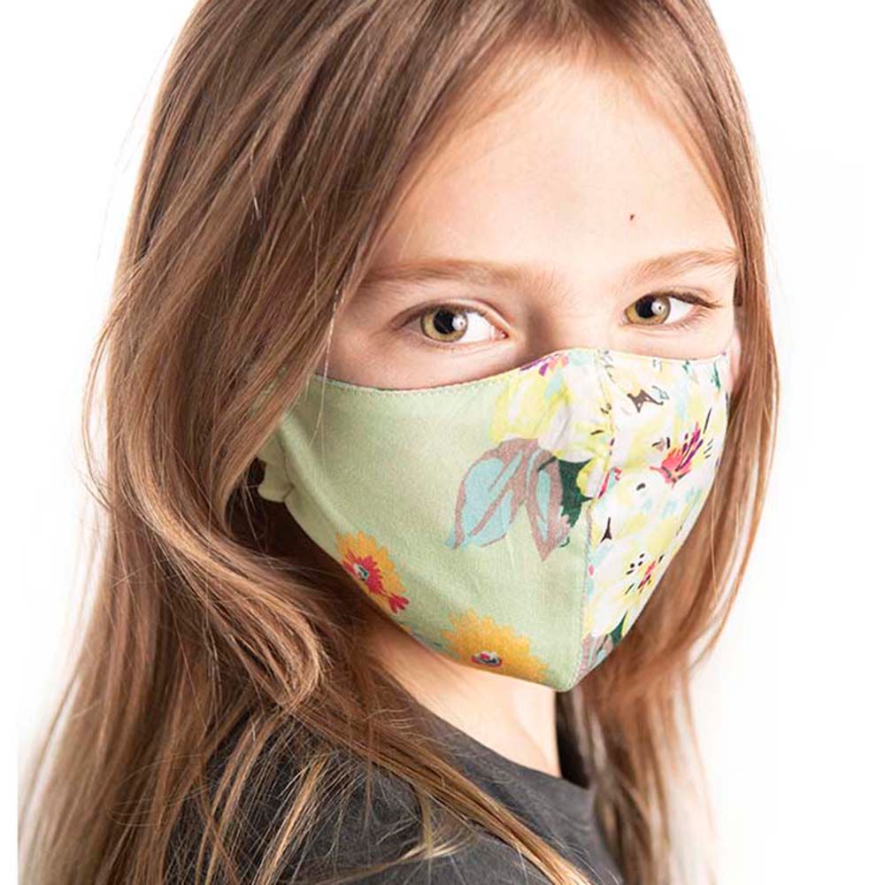 Coochy Coo - Fabric Mask For Kids & Adults, Green