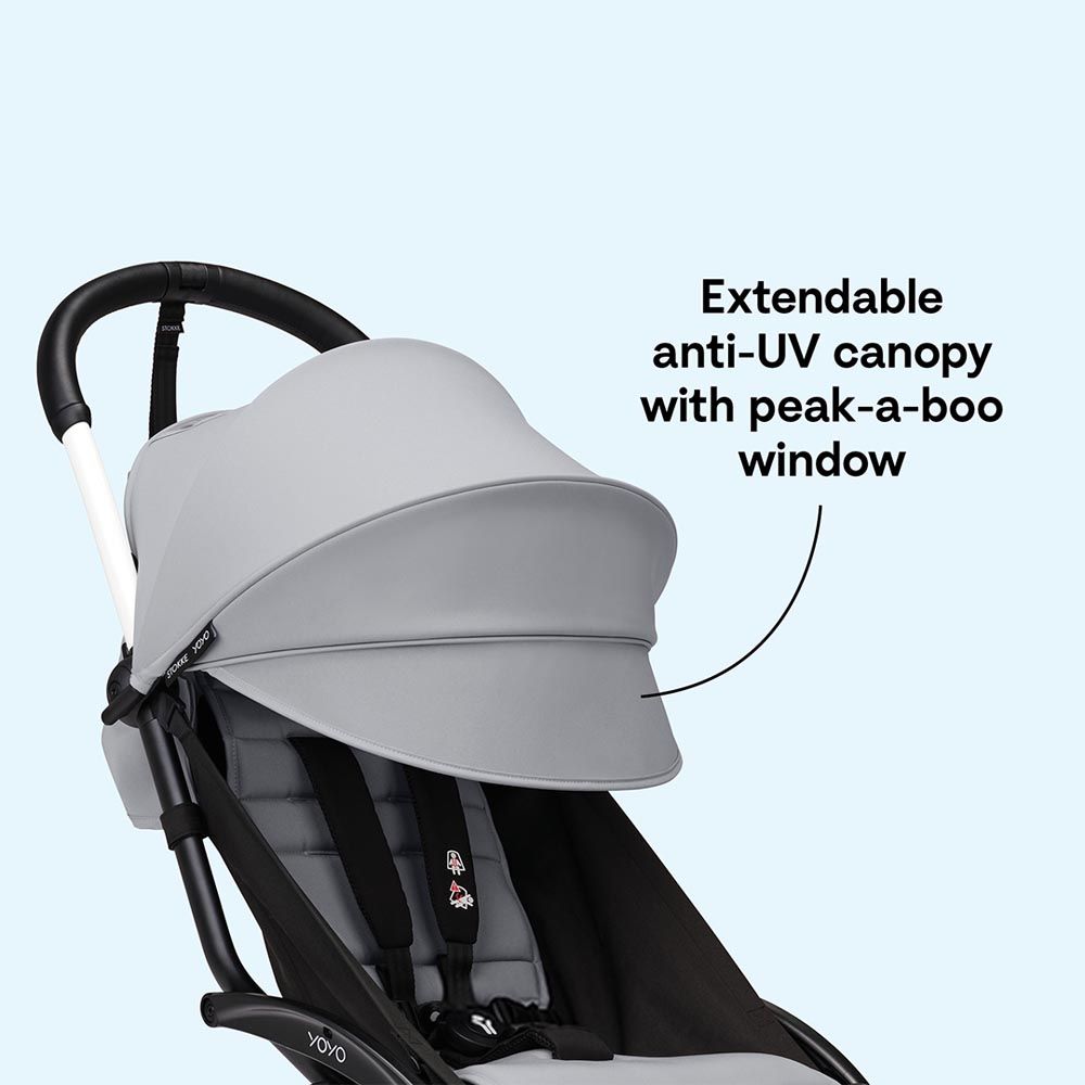 Stokke - Yoyo 3 Black Frame With Free 6+ Color Pack - Taupe