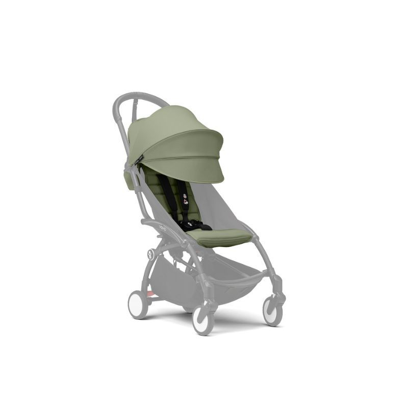 Stokke - Yoyo 3 Black Frame With Free 6+ Color Pack - Olive