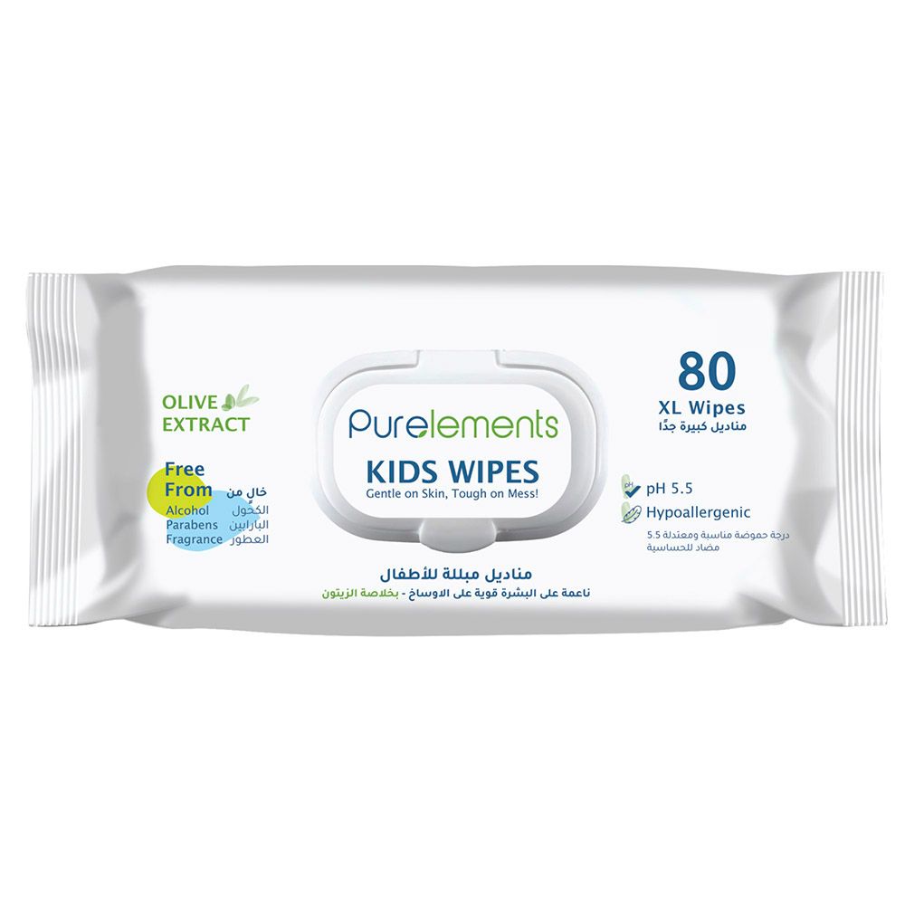 Purelements - Kids Wipes - Olive Extract - XL - 320pcs