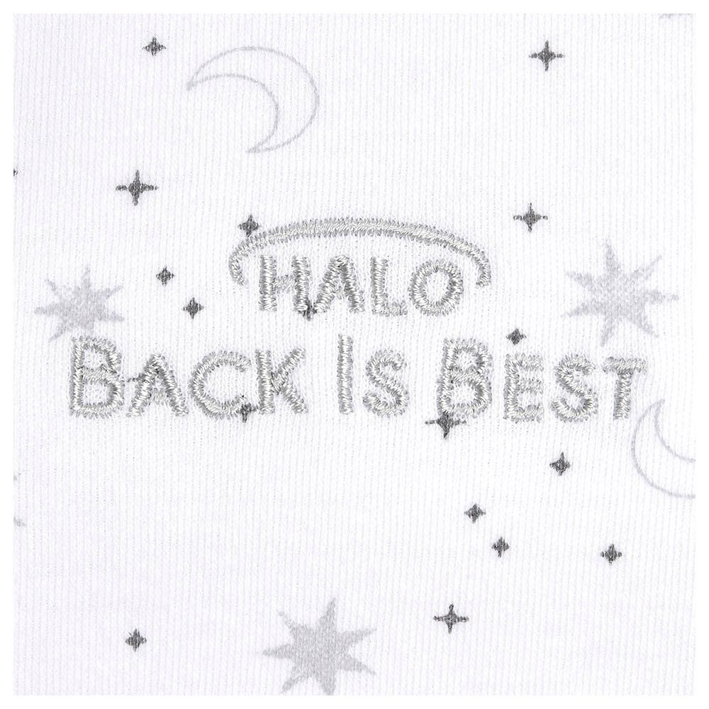 Halo - 100% Cotton Sleeping Bag - Midnight Moons + Heather Grey - 6-18M