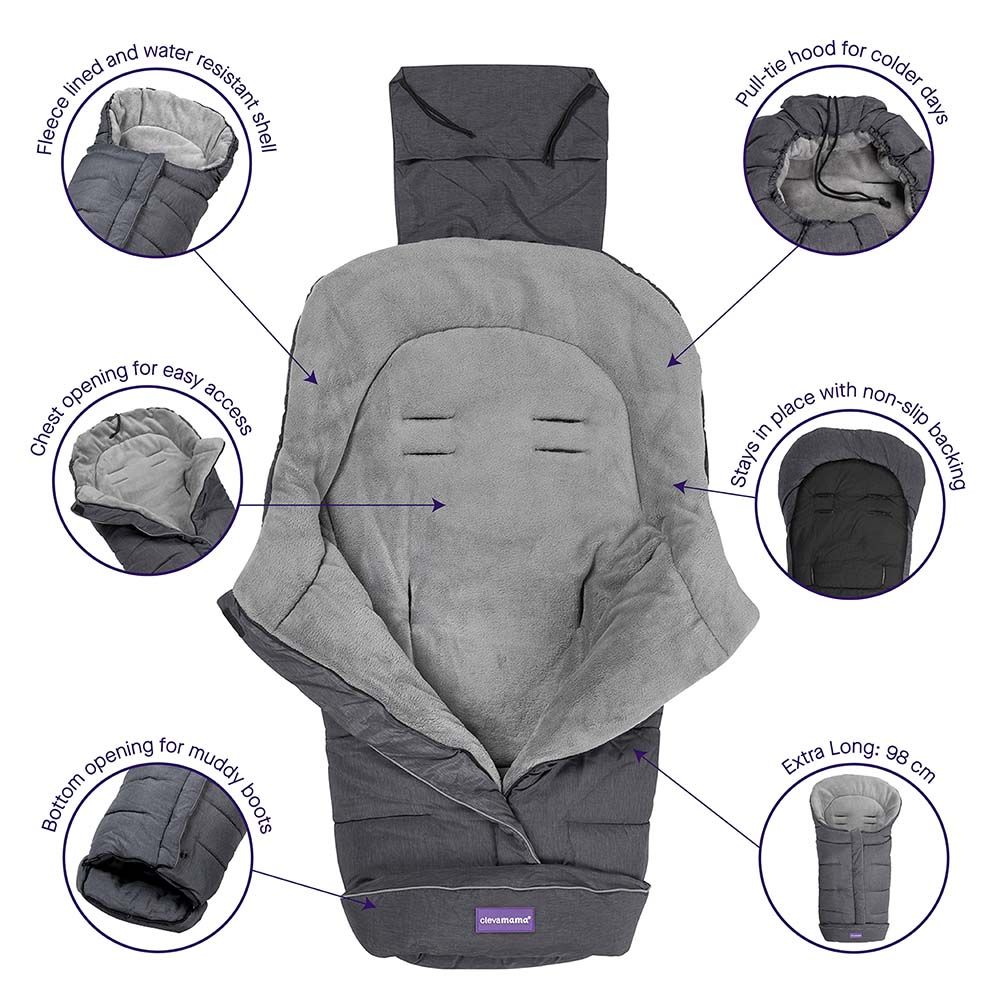 Clevamama - Universal Footmuff - Grey