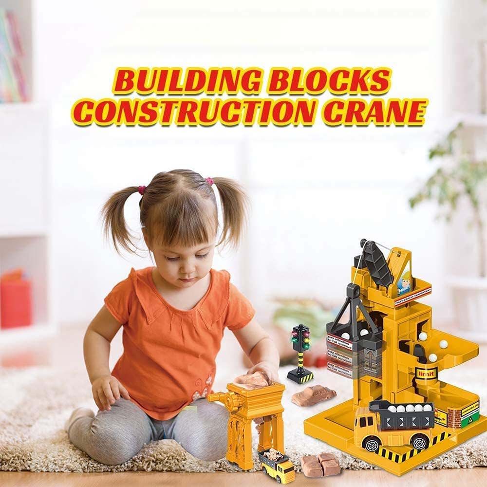 Fitto - Construction Crane w/ Play Doh & Truck Toy - Yellow