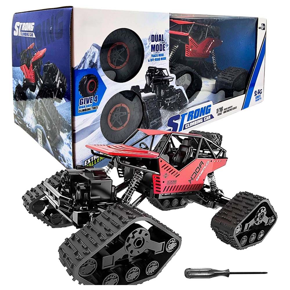 Fitto - 2-In-1 Remote Control Climbing Off-Road Monster Truck - Red