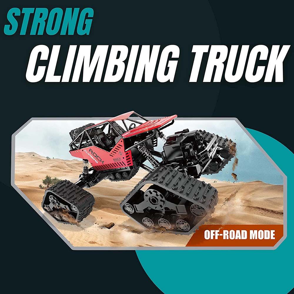 Fitto - 2-In-1 Remote Control Climbing Off-Road Monster Truck - Red