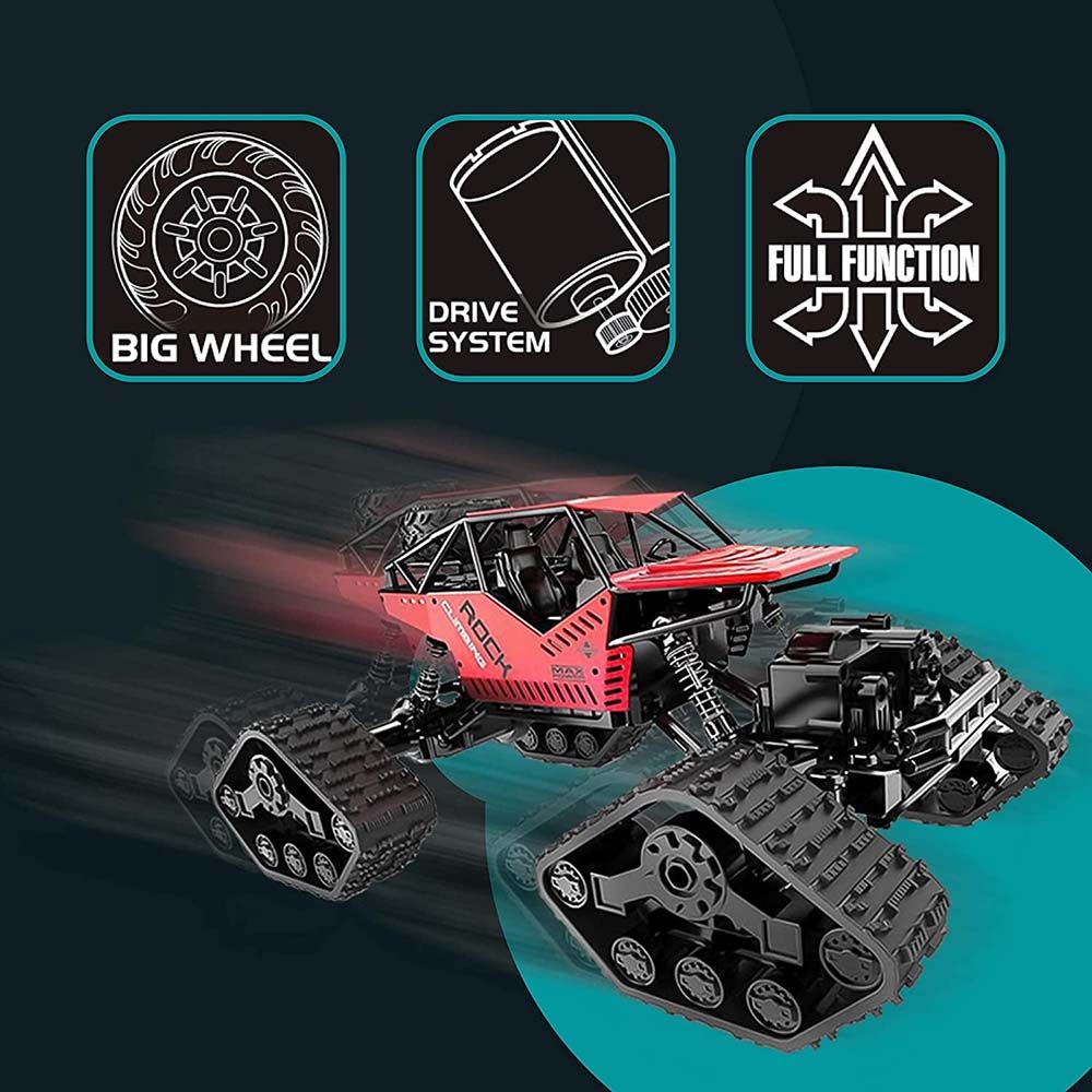 Fitto - 2-In-1 Remote Control Climbing Off-Road Monster Truck - Red