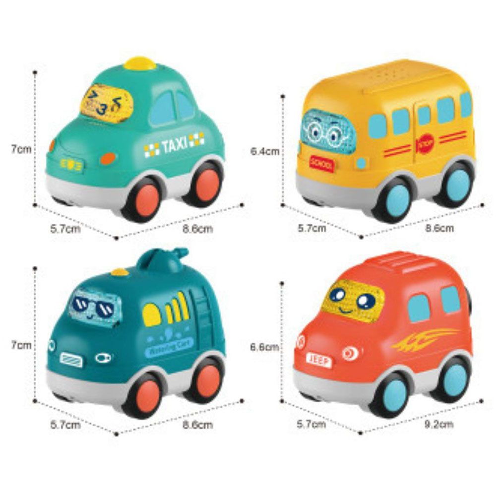 Fitto - Pull Back Cars - 4pcs