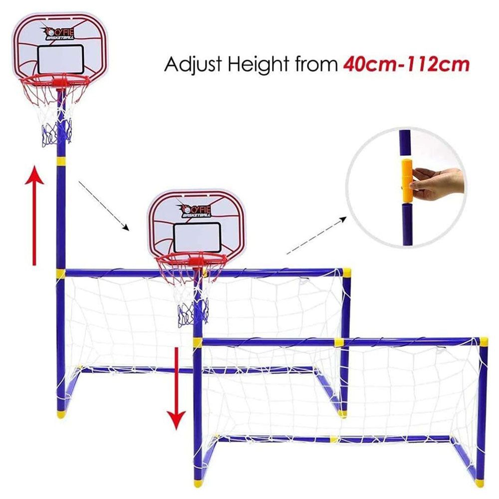 Fitto - 2-In-1 Basketball Hoop With Ball - White