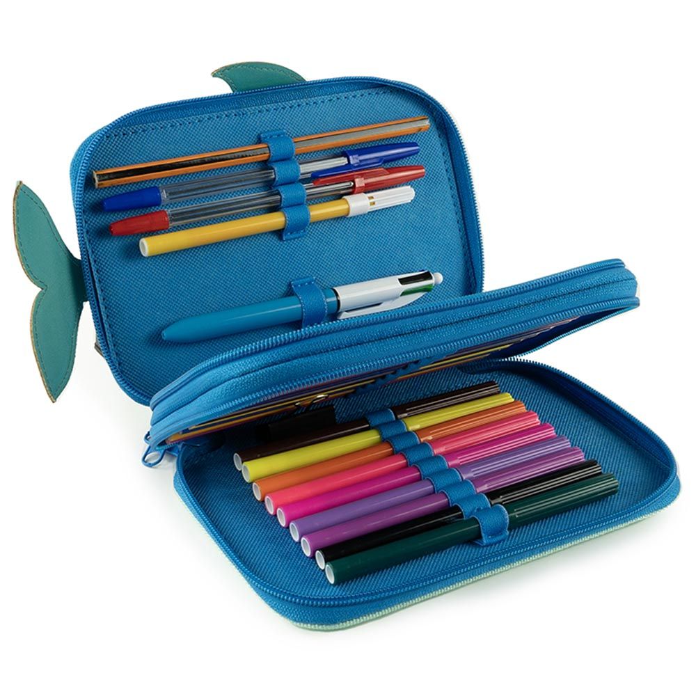 Rainbow Skool - Deluxe Pencil Case 26pc-Set - Shark