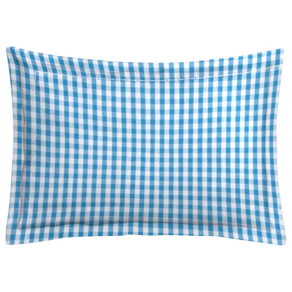 The Baby Atelier - Baby Pillow Cover - Blue Checks