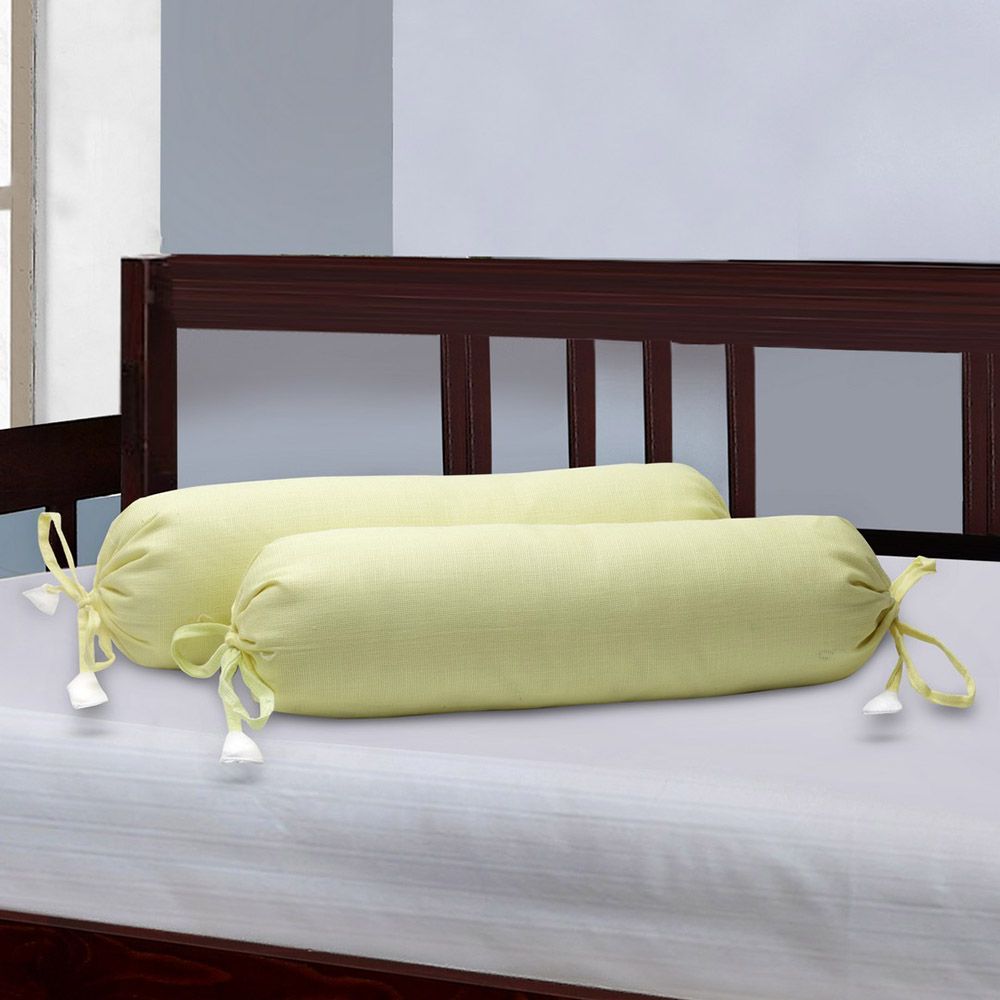 The Baby Atelier - Bolster Cover Set With Fillers - Lemon