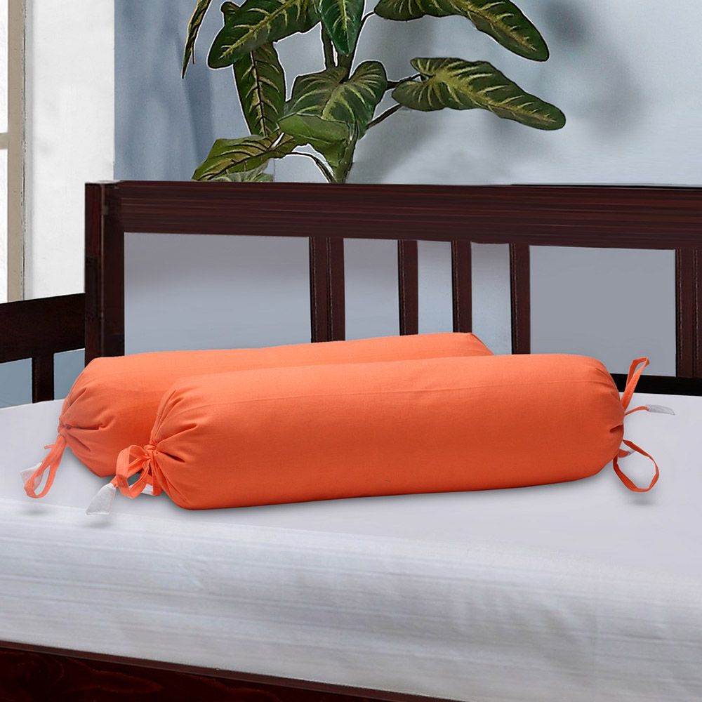 The Baby Atelier - Bolster Cover Set With Fillers - Orange