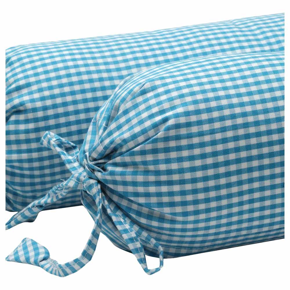 The Baby Atelier - Organic Bolster Cover Set - Blue Checks