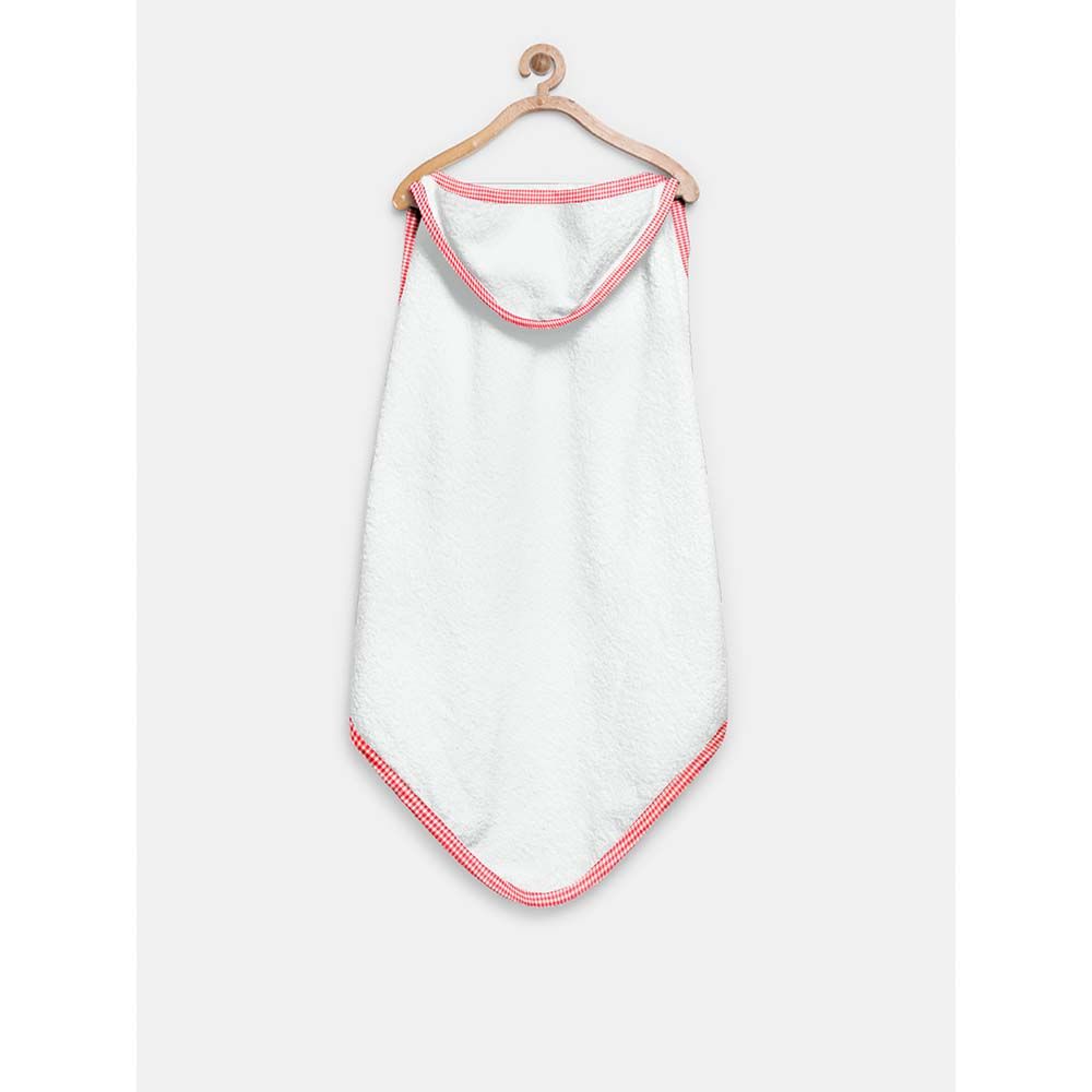 The Baby Atelier - Baby Hooded Towel Set - Red Checks