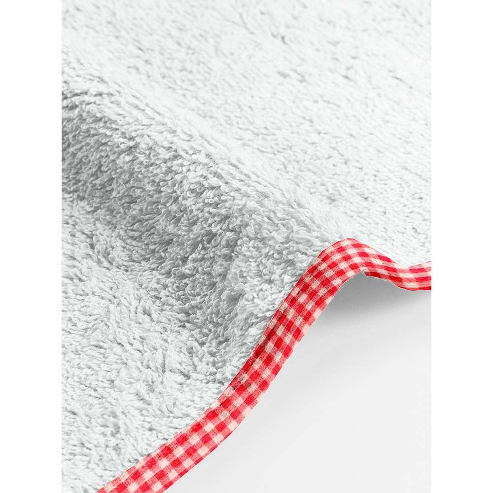 The Baby Atelier - Baby Hooded Towel Set - Red Checks