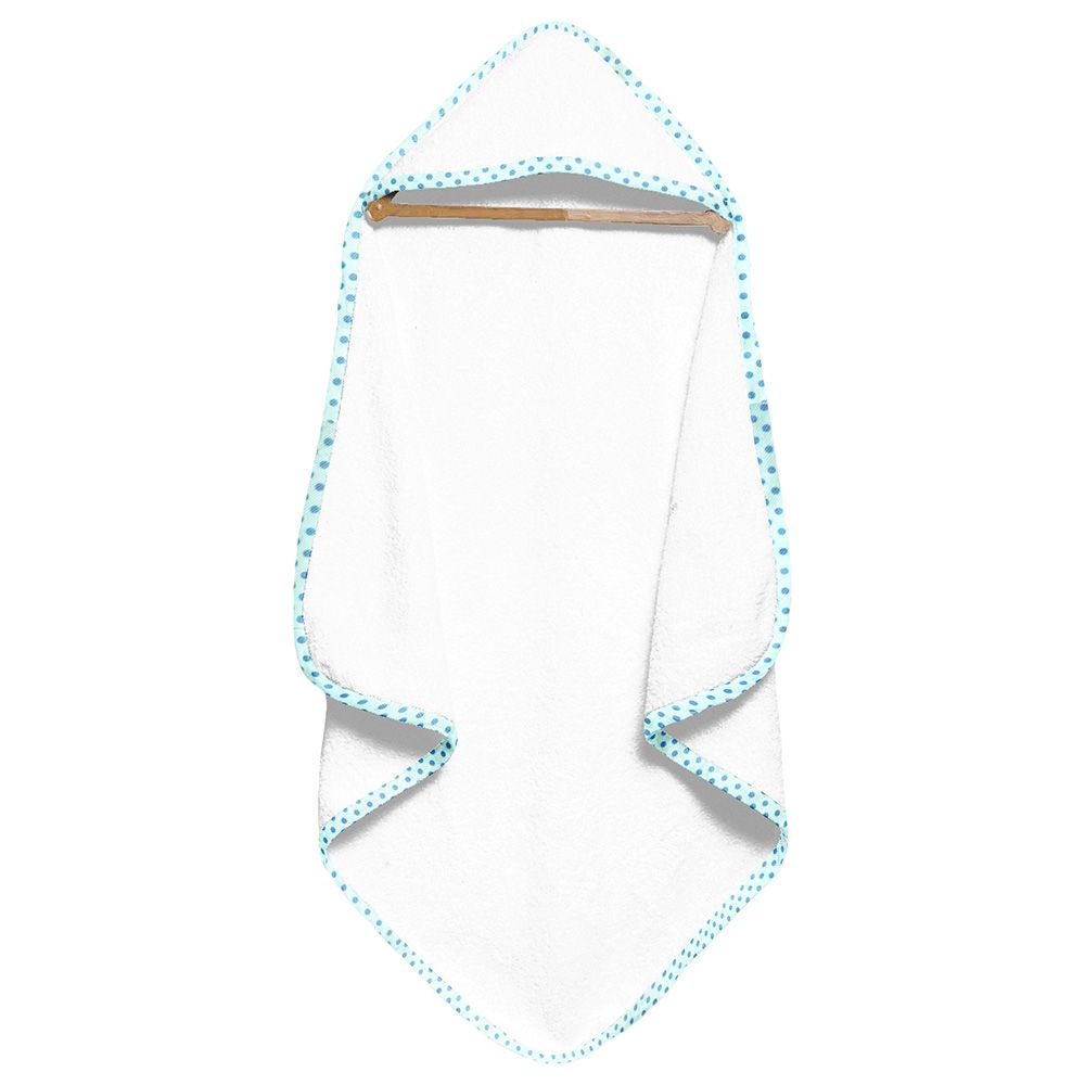 The Baby Atelier - Organic Hooded Towel Set - Blue On Blue