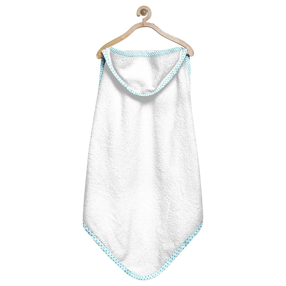 The Baby Atelier - Organic Hooded Towel Set - Blue On Blue