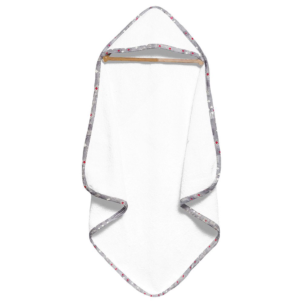 The Baby Atelier - Organic Hooded Towel Set - Grey Bandhani