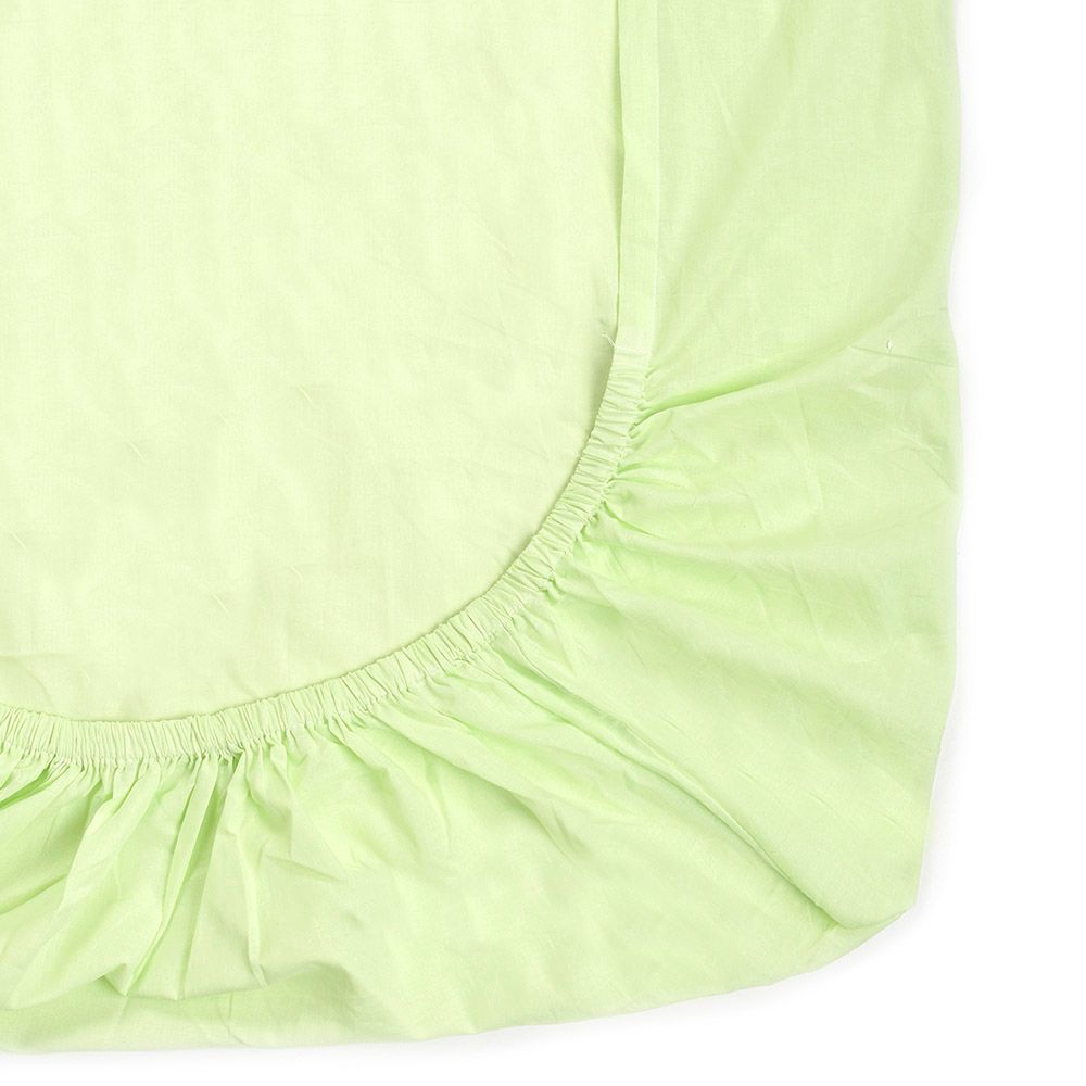 The Baby Atelier Organic Fitted Single Sheet Set, Lime Green