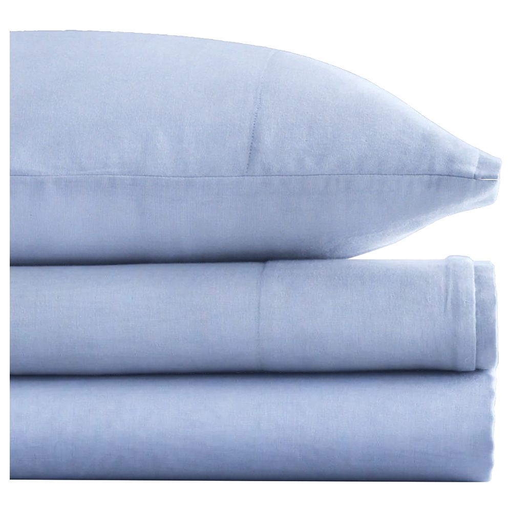 The Baby Atelier - 100% Organic Fitted Single Sheet Set - Light Blue