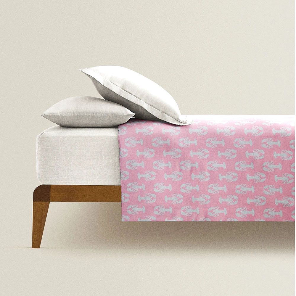 The Baby Atelier - Junior Bed Cover - Queen - Pink Crab